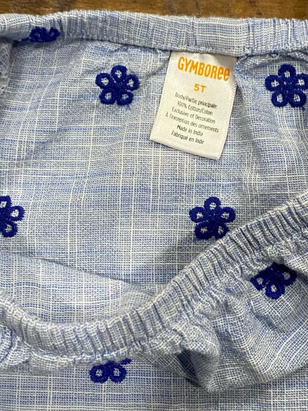 Gymboree Girls ‘Bon Voyage’ Blue Eyelet Dress, Shoes and Modesty Shorts Size 6